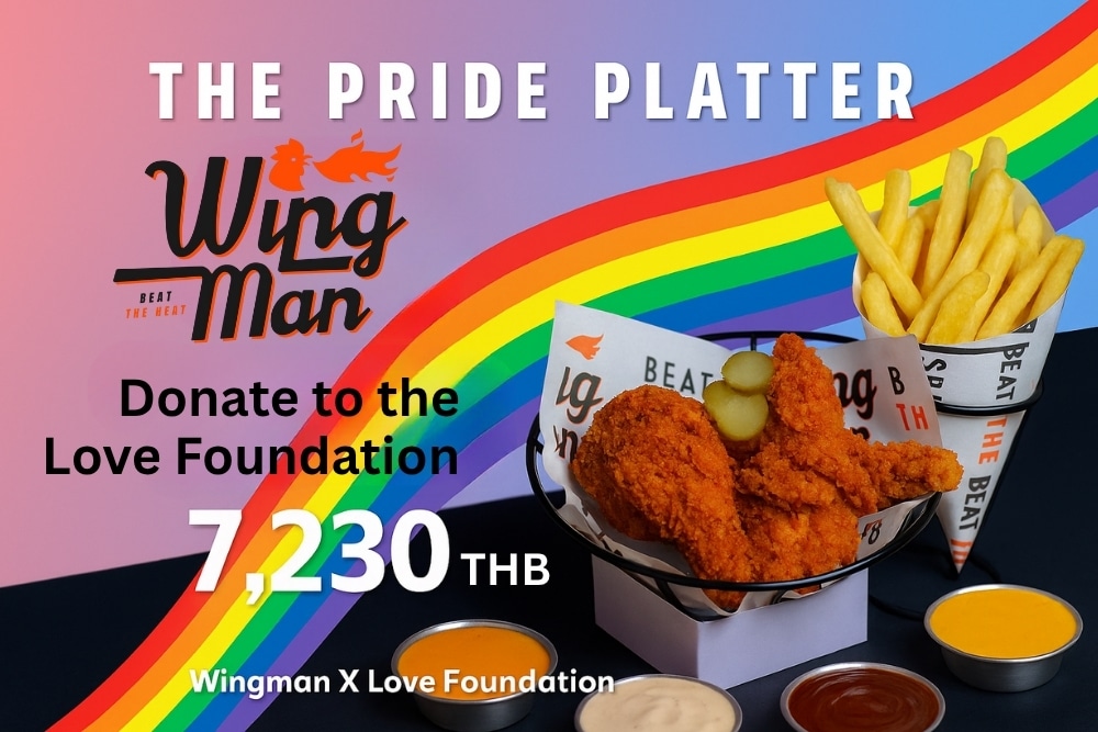 Wingman’s Pride Platter Raises 7,230 THB to Support LGBTQ+
